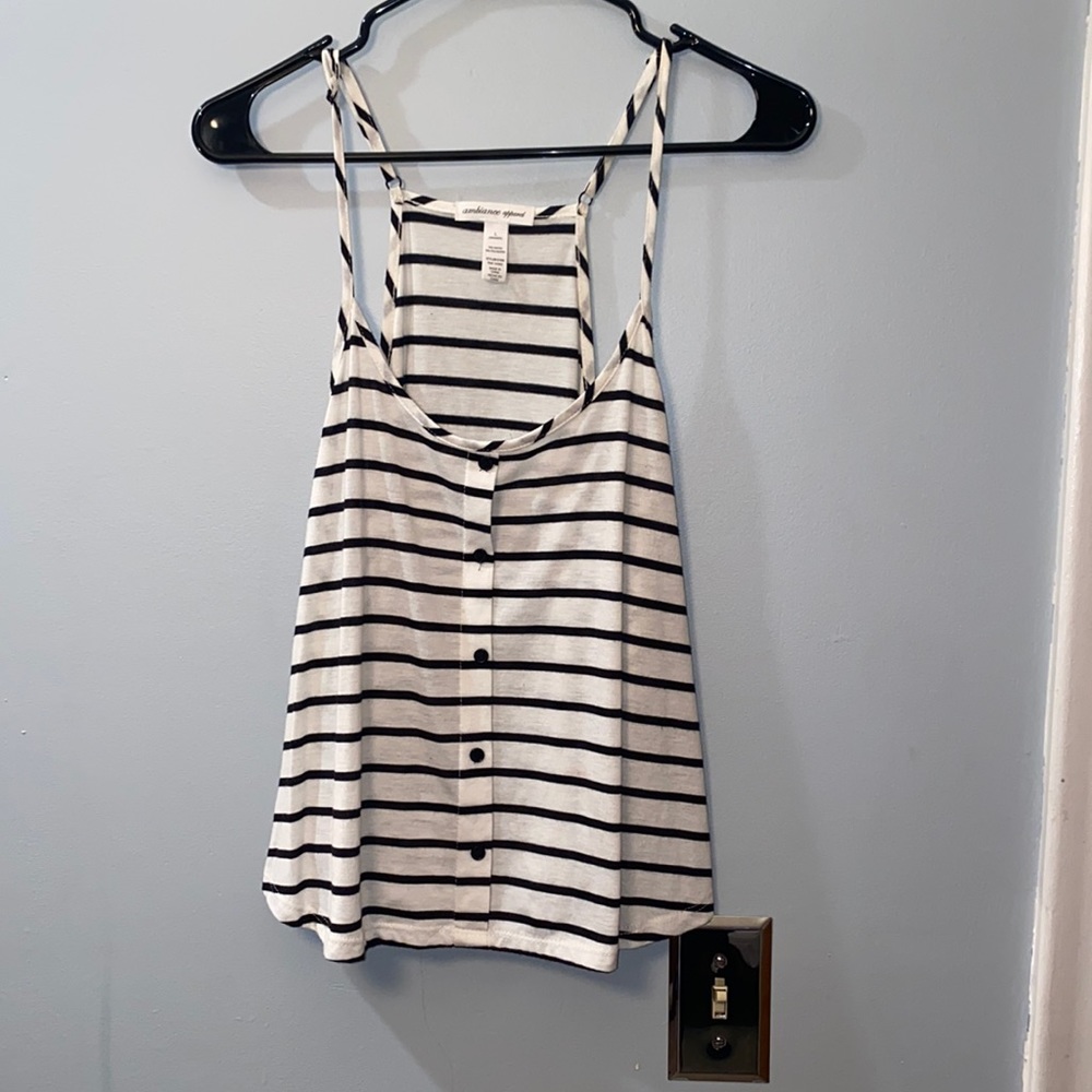 Black & White striped tank